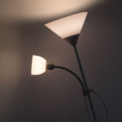 Brilagi - Grīdas lampa ARIANA 1xE27/100W/230V + 1xE14/25W balta