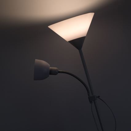 Brilagi - Grīdas lampa ARIANA 1xE27/100W/230V + 1xE14/25W balta