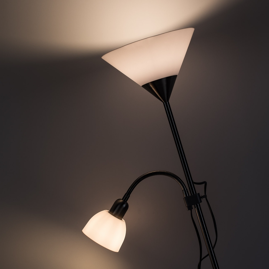 Brilagi - Grīdas lampa ARIANA 1xE27/100W/230V + 1xE14/25W matēts hroms