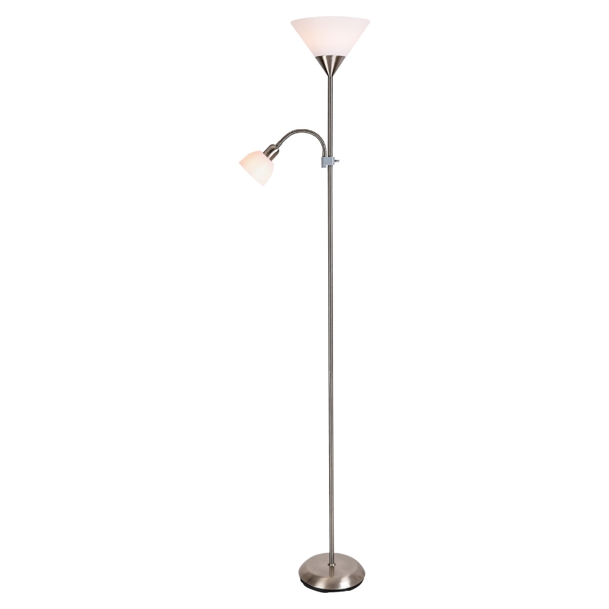 Brilagi - Grīdas lampa ARIANA 1xE27/100W/230V + 1xE14/25W matēts hroms