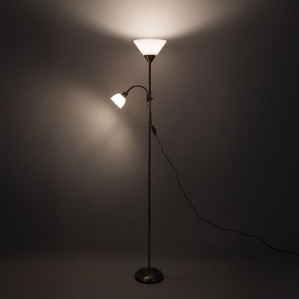 Brilagi - Grīdas lampa ARIANA 1xE27/100W/230V + 1xE14/25W melna