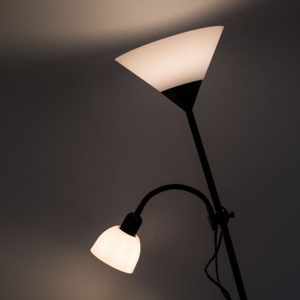 Brilagi - Grīdas lampa ARIANA 1xE27/100W/230V + 1xE14/25W melna