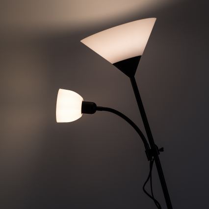 Brilagi - Grīdas lampa ARIANA 1xE27/100W/230V + 1xE14/25W melna