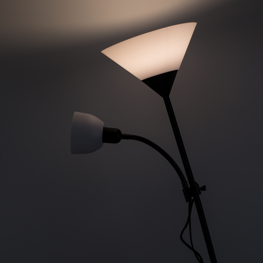 Brilagi - Grīdas lampa ARIANA 1xE27/100W/230V + 1xE14/25W melna