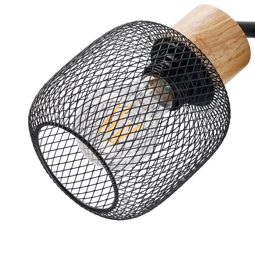 Brilagi - Grīdas lampa BASKLITE 3xE27/15W/230V koka/melna