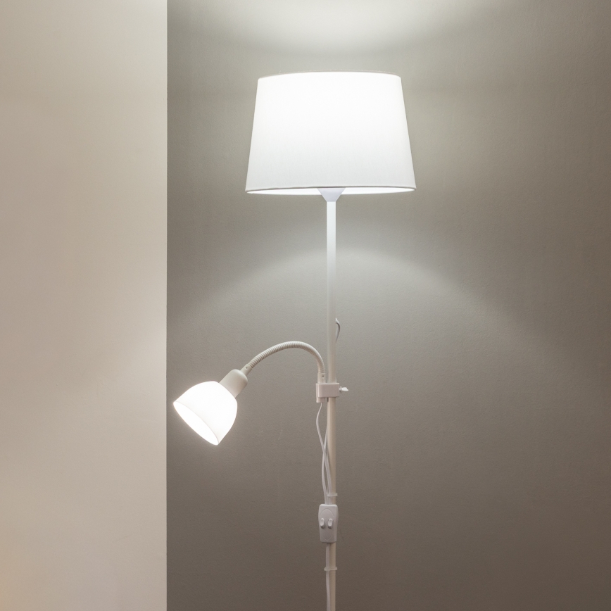 Brilagi - Grīdas lampa CERIA 1xE27/100W/230V + 1xE14/25W balta