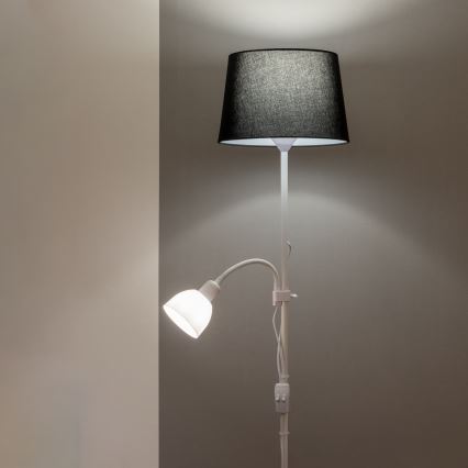 Brilagi - Grīdas lampa CERIA 1xE27/100W/230V + 1xE14/25W balta/melna