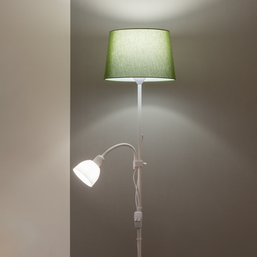 Brilagi - Grīdas lampa CERIA 1xE27/100W/230V + 1xE14/25W balta/zaļa