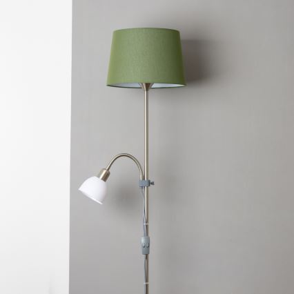 Brilagi - Grīdas lampa CERIA 1xE27/100W/230V + 1xE14/25W matēts hroms/zaļa