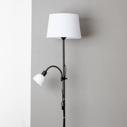 Brilagi - Grīdas lampa CERIA 1xE27/100W/230V + 1xE14/25W melna/balta