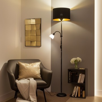 Brilagi - Grīdas lampa CERIA 1xE27/100W/230V + 1xE14/25W melna