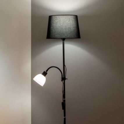 Brilagi - Grīdas lampa CERIA 1xE27/100W/230V + 1xE14/25W melna
