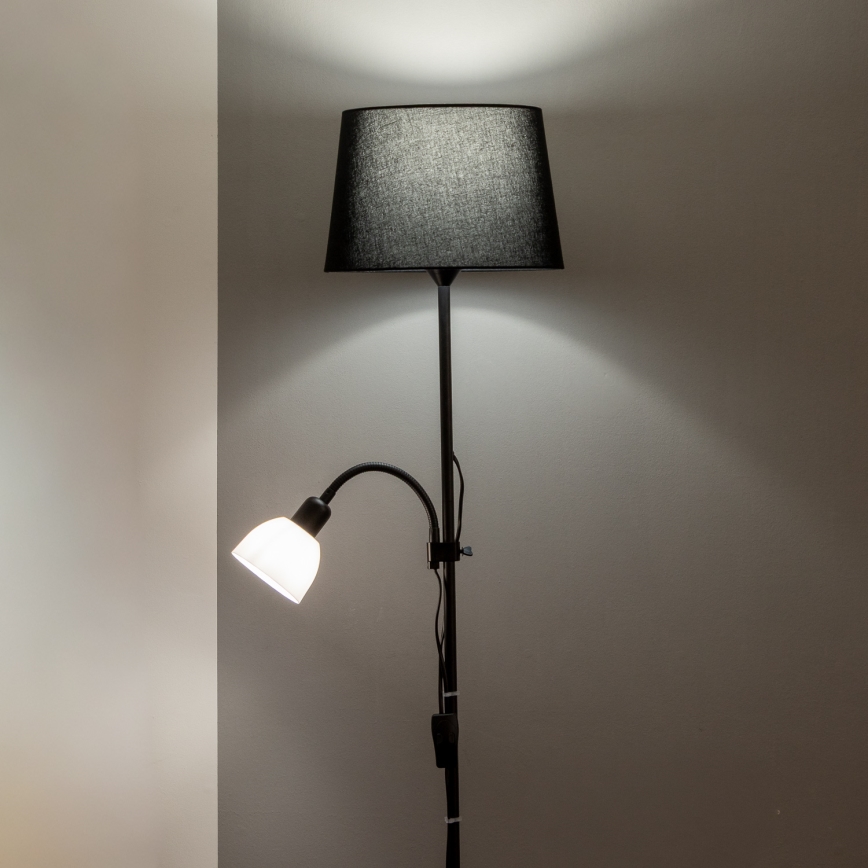 Brilagi - Grīdas lampa CERIA 1xE27/100W/230V + 1xE14/25W melna