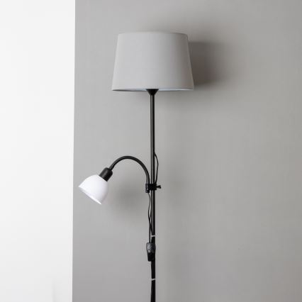 Brilagi - Grīdas lampa CERIA 1xE27/100W/230V + 1xE14/25W melna/pelēka