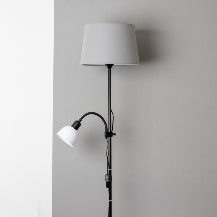 Brilagi - Grīdas lampa CERIA 1xE27/100W/230V + 1xE14/25W melna/pelēka