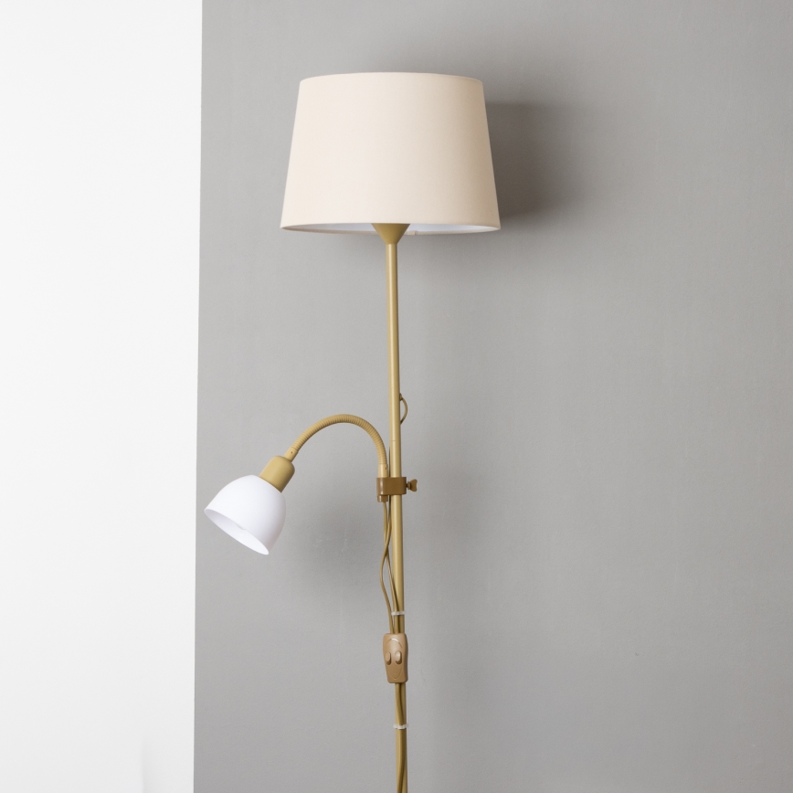 Brilagi - Grīdas lampa CERIA 1xE27/100W/230V + 1xE14/25W zelta/bēša