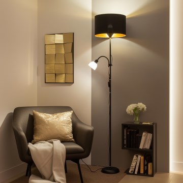 Brilagi - Grīdas lampa CERIA 2v1 1xE27/100W/230V + 1xE14/25W melna