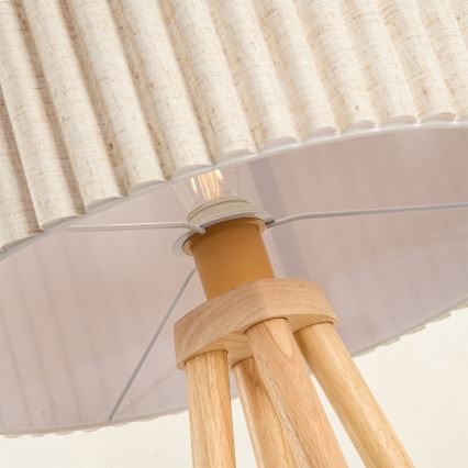 Brilagi - Grīdas lampa NORDIC WAVE 1xE27/15W/230V koks/lins