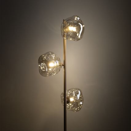 Brilagi - Grīdas lampa VULCANO 3xG9/8W/230V bēša/dūmakaina bēša