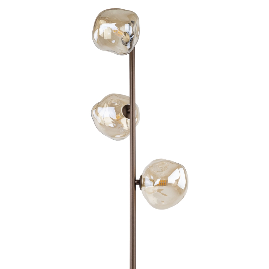Brilagi - Grīdas lampa VULCANO 3xG9/8W/230V brūna/dūmakaina bēša