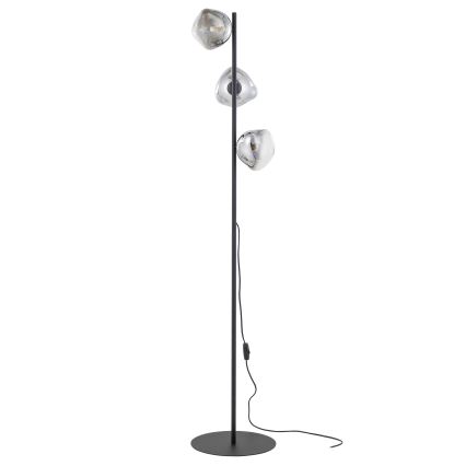 Brilagi - Grīdas lampa VULCANO 3xG9/8W/230V melna/dūmakaina melna