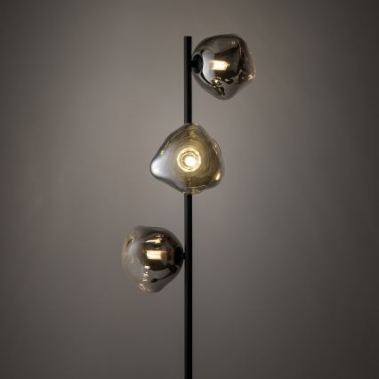 Brilagi - Grīdas lampa VULCANO 3xG9/8W/230V melna/dūmakaina melna
