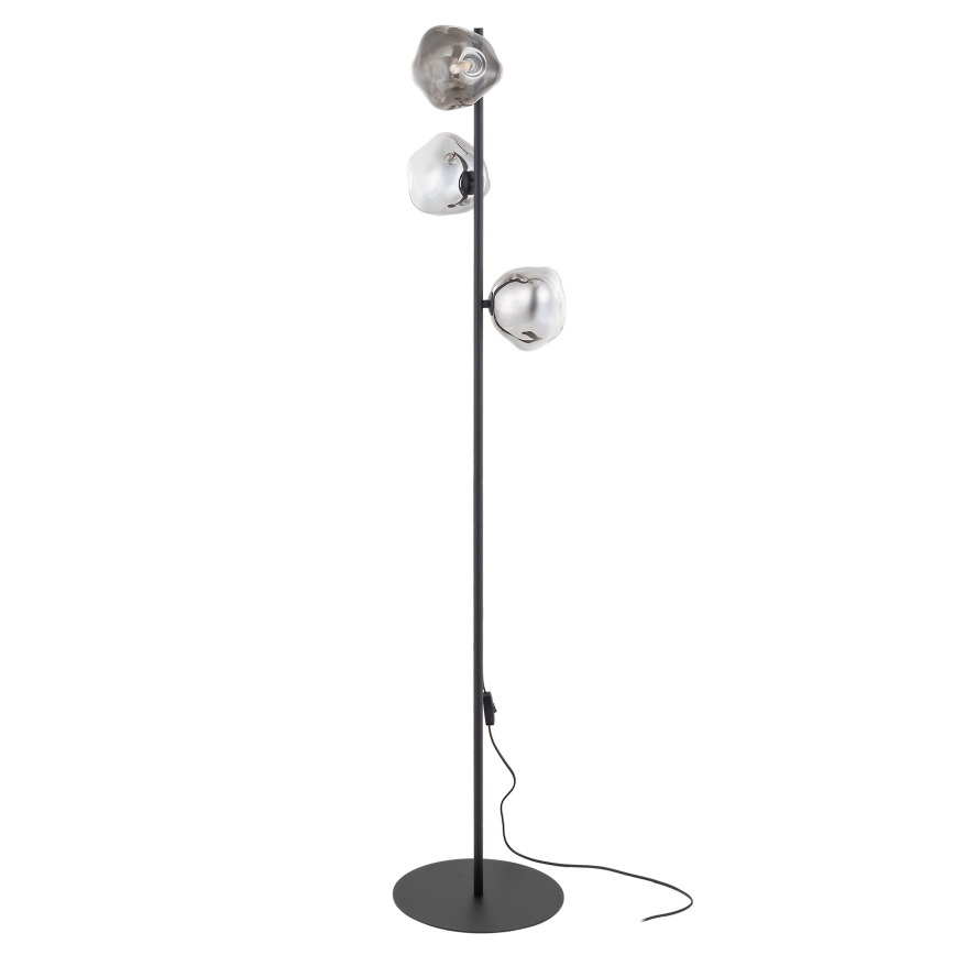 Brilagi - Grīdas lampa VULCANO 3xG9/8W/230V melna/dūmakaina melna