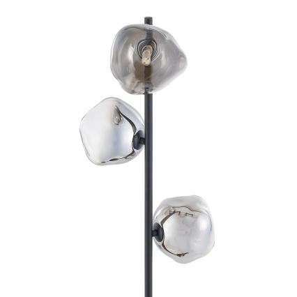 Brilagi - Grīdas lampa VULCANO 3xG9/8W/230V melna/dūmakaina melna