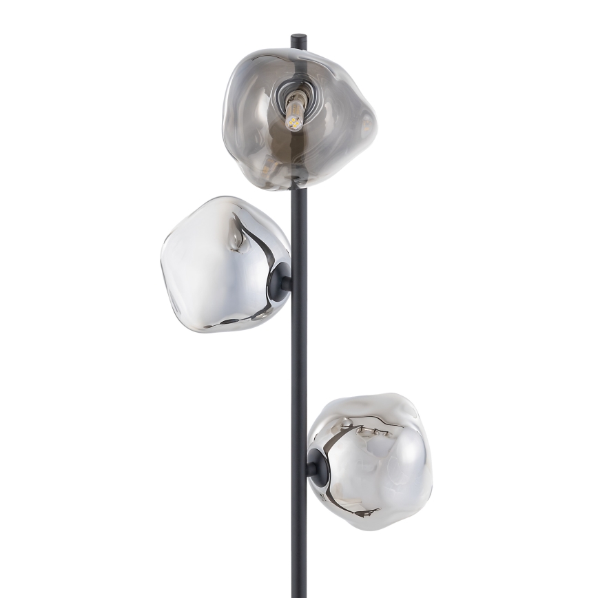Brilagi - Grīdas lampa VULCANO 3xG9/8W/230V melna/dūmakaina melna