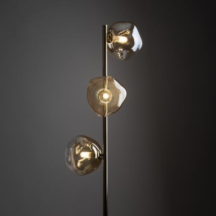 Brilagi - Grīdas lampa VULCANO 3xG9/8W/230V zeltaina/dūmainā bēša