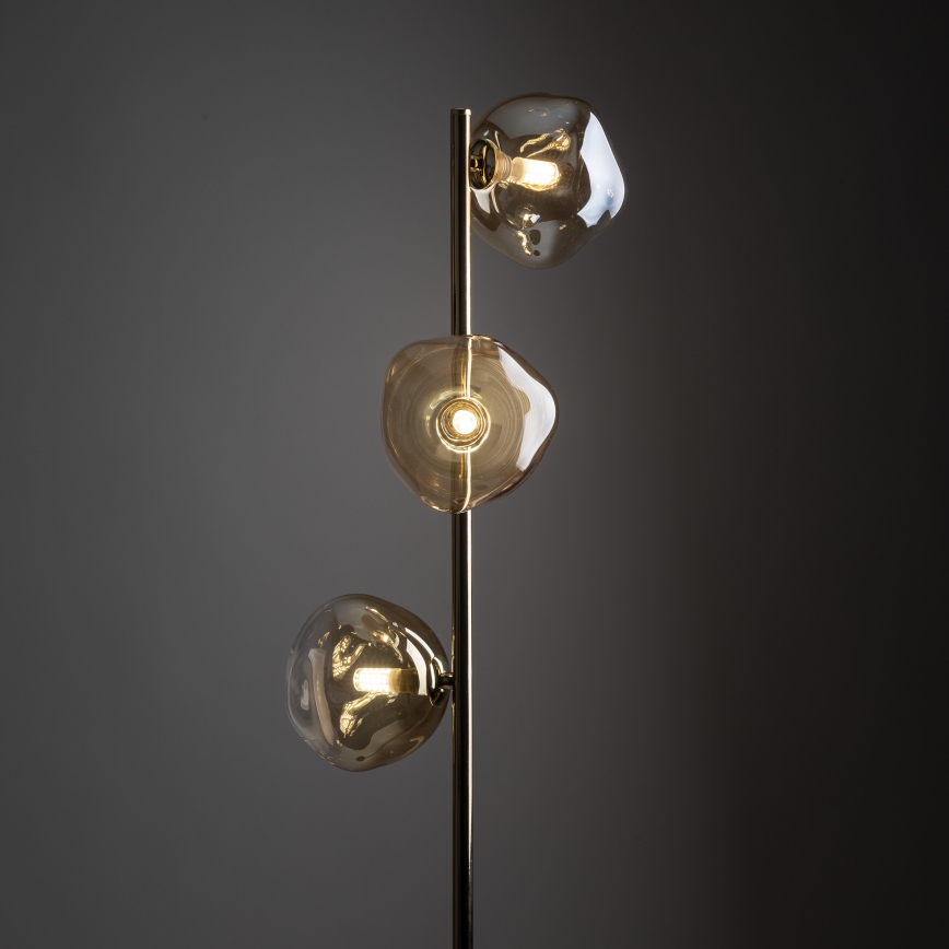 Brilagi - Grīdas lampa VULCANO 3xG9/8W/230V zeltaina/dūmainā bēša