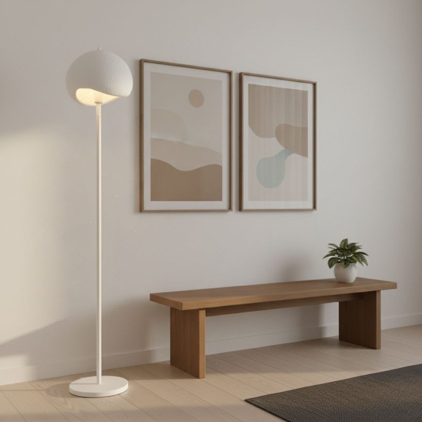 Brilagi - Grīdas lampa WABI SABI 1xE27/40W/230V balta