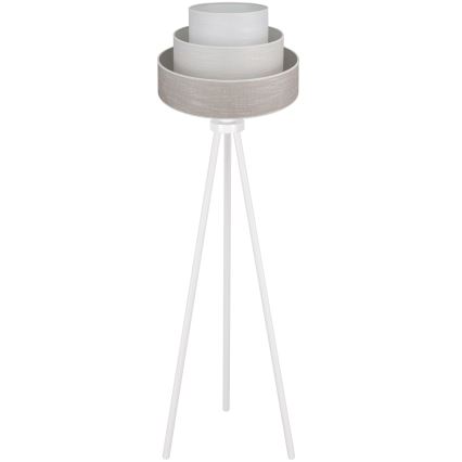 Brilagi - Grīdas stāvlampa ALASKA LUNETA 1xE27/15W/230V pelēka/krēmkrāsa