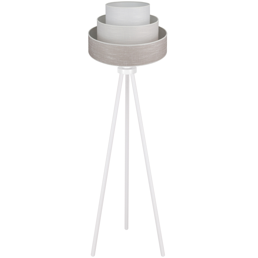 Brilagi - Grīdas stāvlampa ALASKA LUNETA 1xE27/15W/230V pelēka/krēmkrāsa