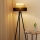 Brilagi - Grīdas stāvlampa ASPEN LUNETA 1xE27/15W/230V melna/bēša/krēmkrāsa