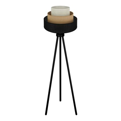 Brilagi - Grīdas stāvlampa ASPEN LUNETA 1xE27/15W/230V melna/bēša/krēmkrāsa
