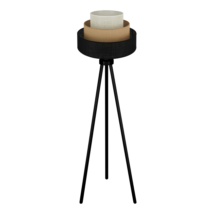 Brilagi - Grīdas stāvlampa ASPEN LUNETA 1xE27/15W/230V melna/bēša/krēmkrāsa