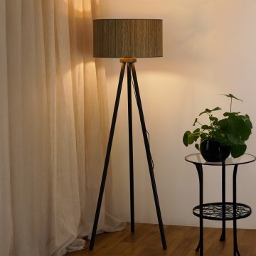 Brilagi - Grīdas stāvlampa BOSTON ROLLER 1xE27/15W/230V salmi brūna/zelta