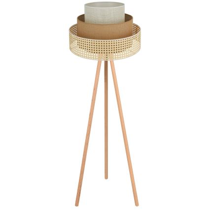 Brilagi - Grīdas stāvlampa CEDAR LUNETA 1xE27/15W/230V bēša/brūna/krēmkrāsa