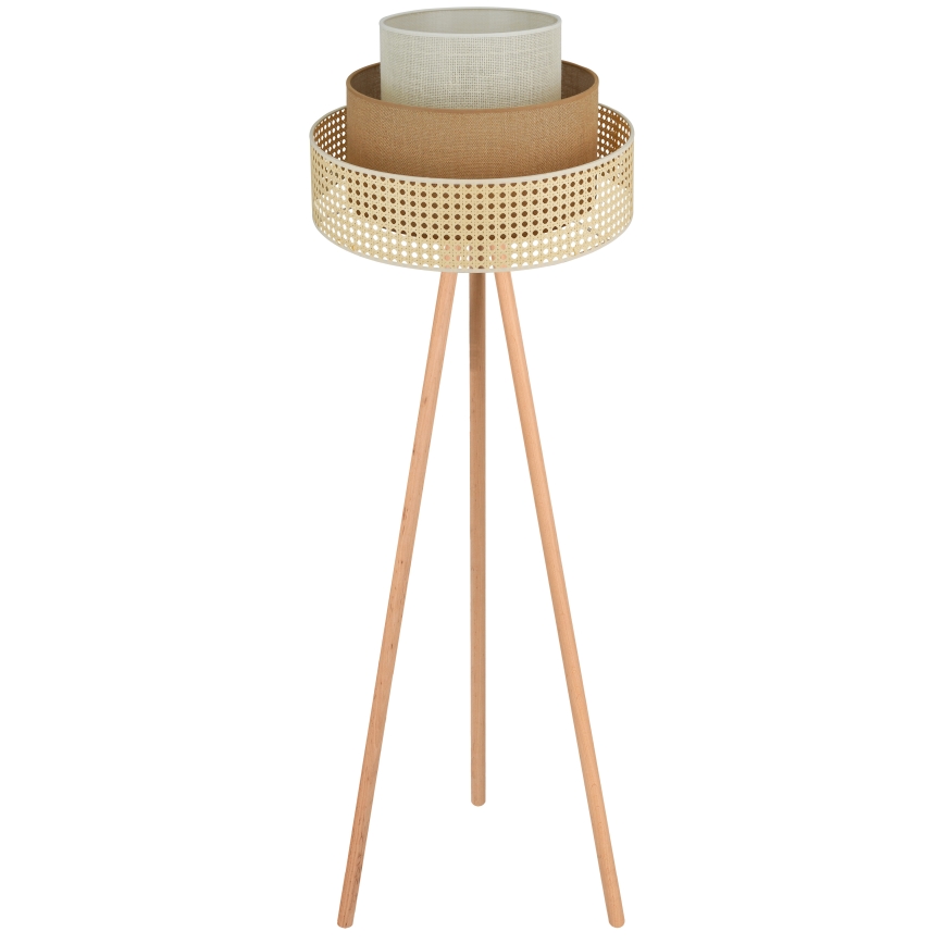 Brilagi - Grīdas stāvlampa CEDAR LUNETA 1xE27/15W/230V bēša/brūna/krēmkrāsa