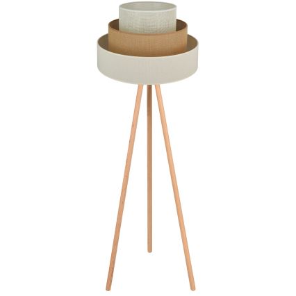 Brilagi - Grīdas stāvlampa DENVER LUNETA 1xE27/15W/230V bēša/brūna/krēmkrāsa