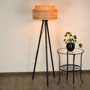 Brilagi - Grīdas stāvlampa MONTANA BOHO 1xE27/15W/230V brūna/melna