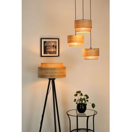 Brilagi - Grīdas stāvlampa MONTANA BOHO 1xE27/15W/230V brūna/melna