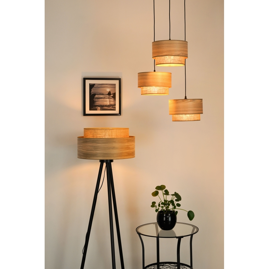 Brilagi - Grīdas stāvlampa MONTANA BOHO 1xE27/15W/230V brūna/melna