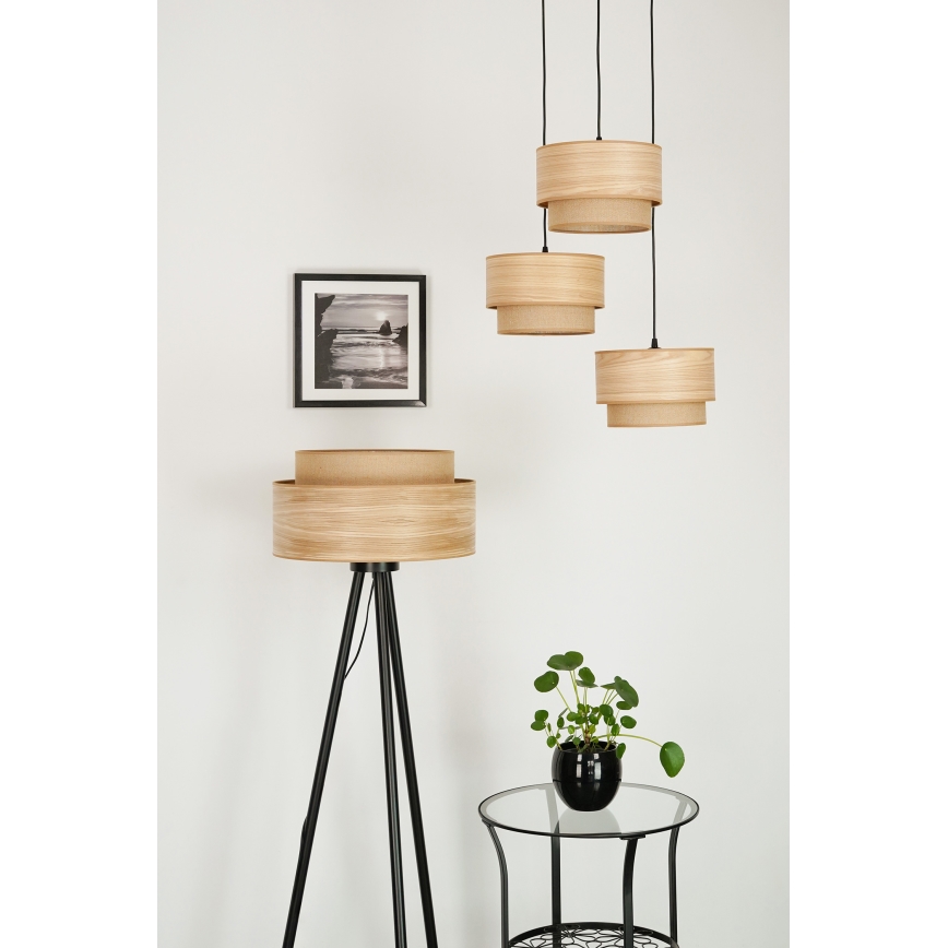 Brilagi - Grīdas stāvlampa MONTANA BOHO 1xE27/15W/230V brūna/melna