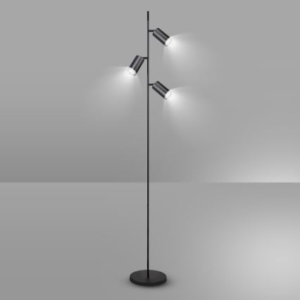 Brilagi - Grīdas stāvlampa SELE 3xGU10/30W/230V melna