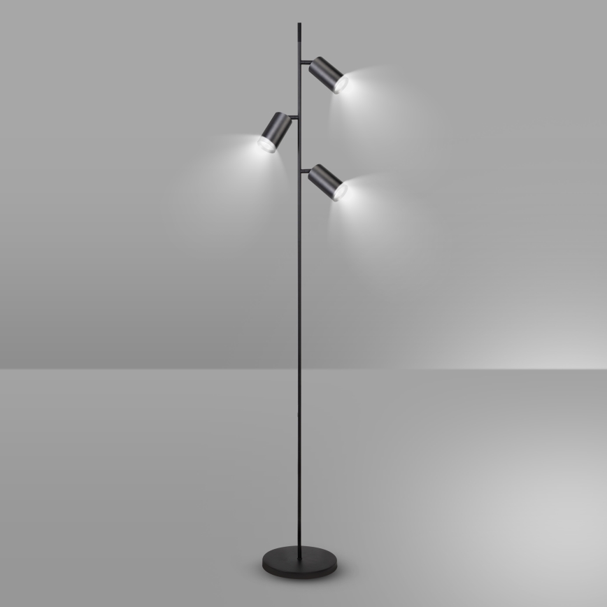 Brilagi - Grīdas stāvlampa SELE 3xGU10/30W/230V melna