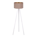 Brilagi - Grīdas stāvlampa VELVET 1xE27/60W/230V balta/bēša