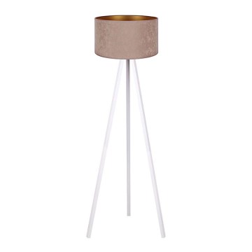 Brilagi - Grīdas stāvlampa VELVET 1xE27/60W/230V balta/bēša