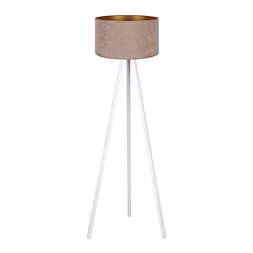 Brilagi - Grīdas stāvlampa VELVET 1xE27/60W/230V balta/bēša